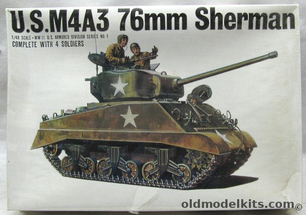 Bandai 1/48 M4A3 76mm Sherman Tank, 058264 plastic model kit